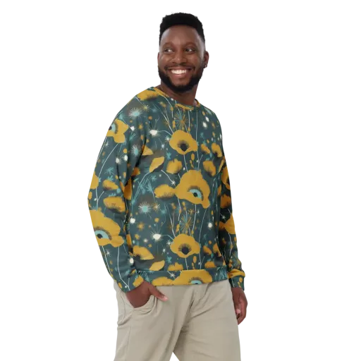 Marigold Nocturne on a Sweatshirt