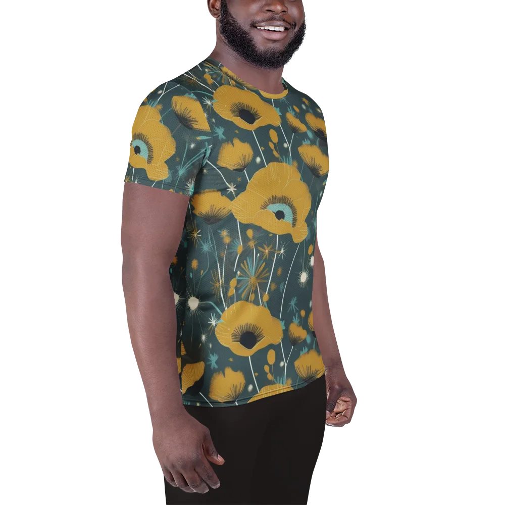 Marigold Nocturne on Men's Athletic T-Shirt — Right