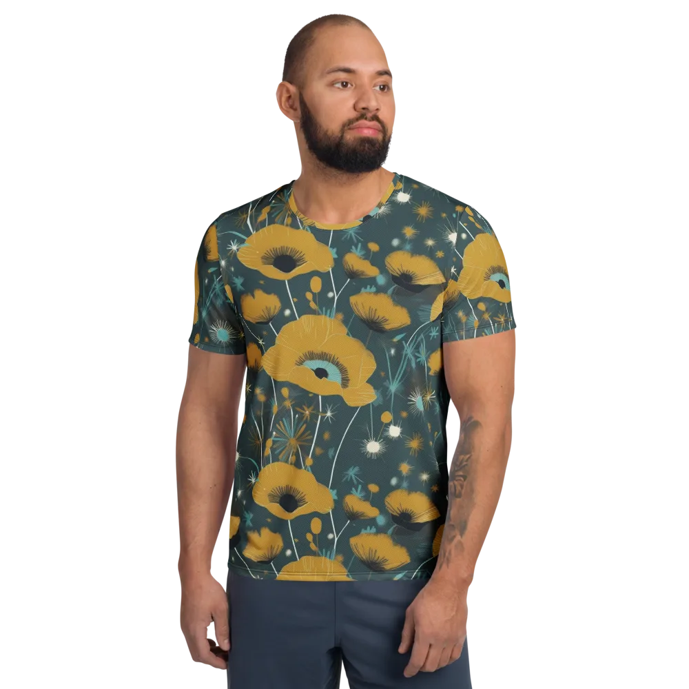 Marigold Nocturne on Men's Athletic T-Shirt — Front