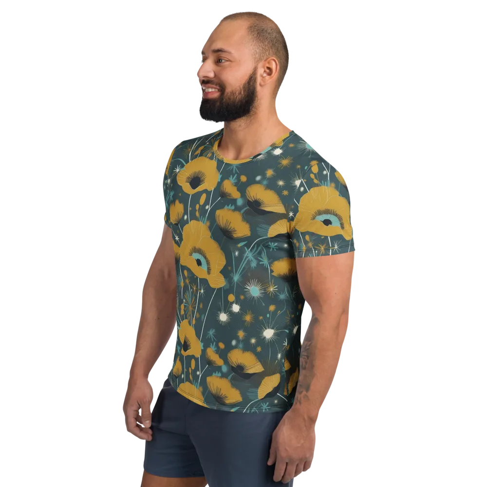 Marigold Nocturne on Men's Athletic T-Shirt — Left