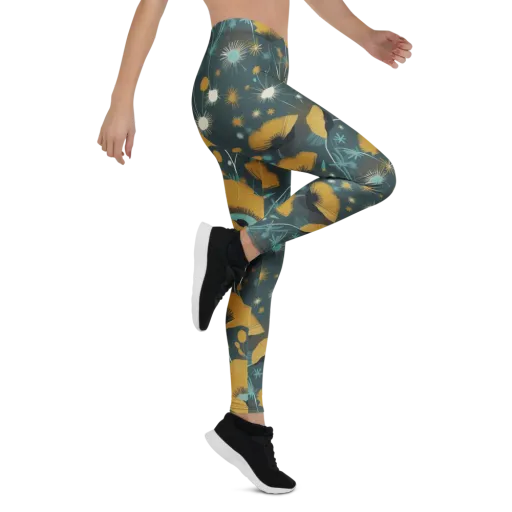 Marigold Nocturne on a Leggings
