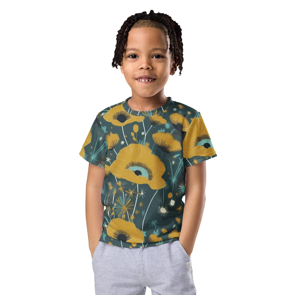 Marigold Nocturne on Kids Crew Neck T-Shirt — Front