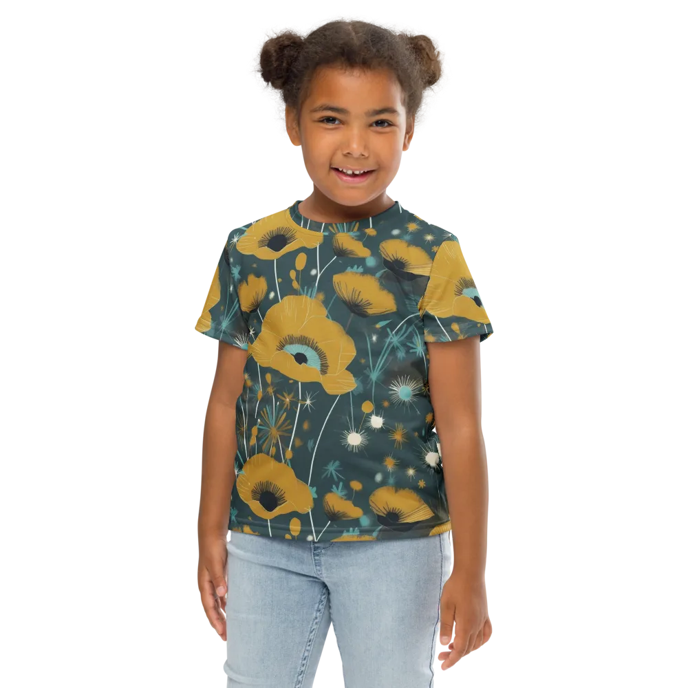 Marigold Nocturne on Kids Crew Neck T-Shirt — Front