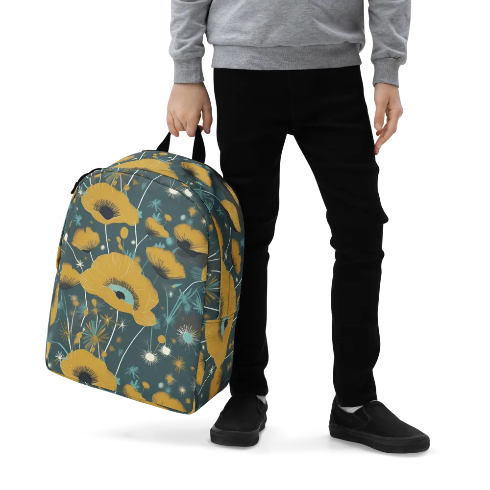 Marigold Nocturne on Minimalist Backpack — Zoomed-in