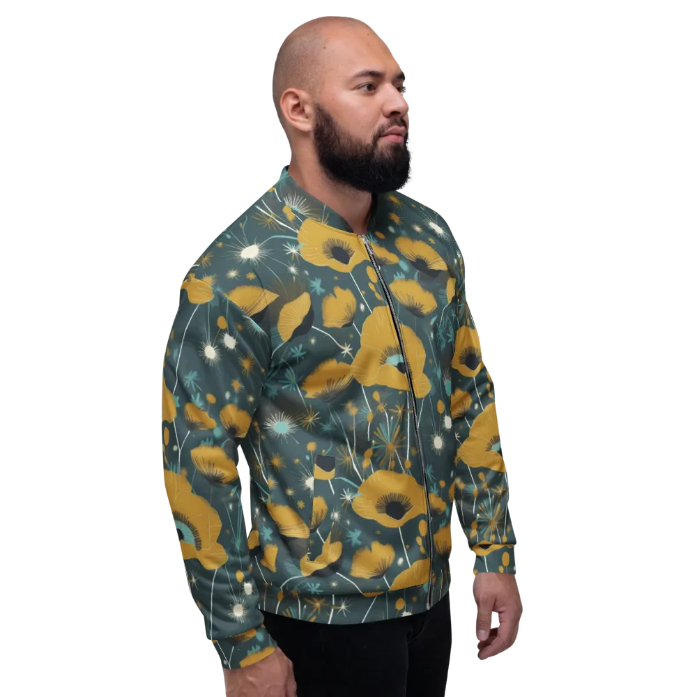 Marigold Nocturne on Bomber Jacket — Right