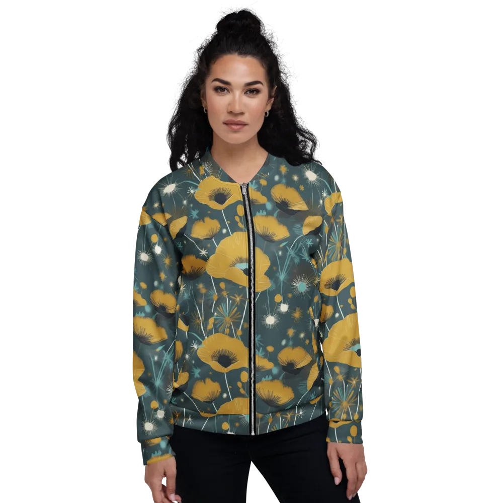 Marigold Nocturne on Bomber Jacket — Front