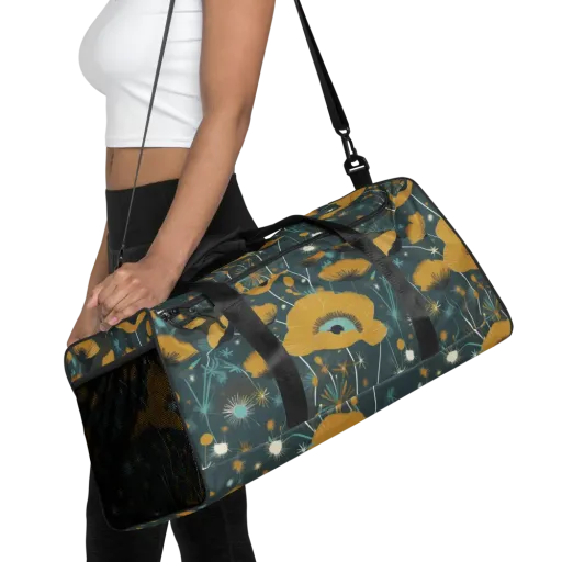 Marigold Nocturne on a Duffle Bag