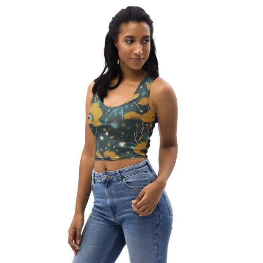 Marigold Nocturne on a Crop Top