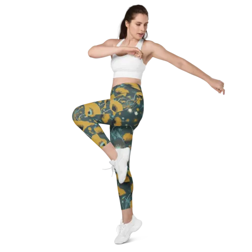 Marigold Nocturne on a Leggings with Pockets
