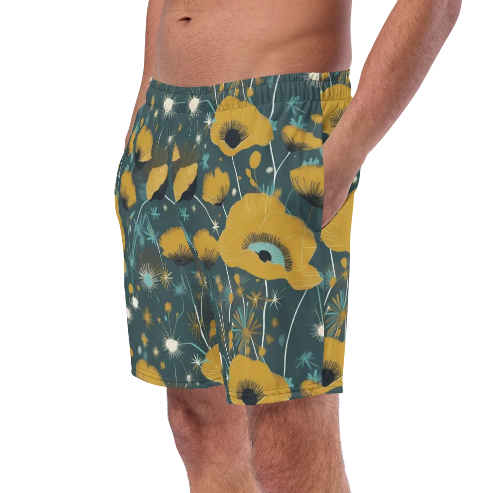 Marigold Nocturne on Swim Trunks — Left Front