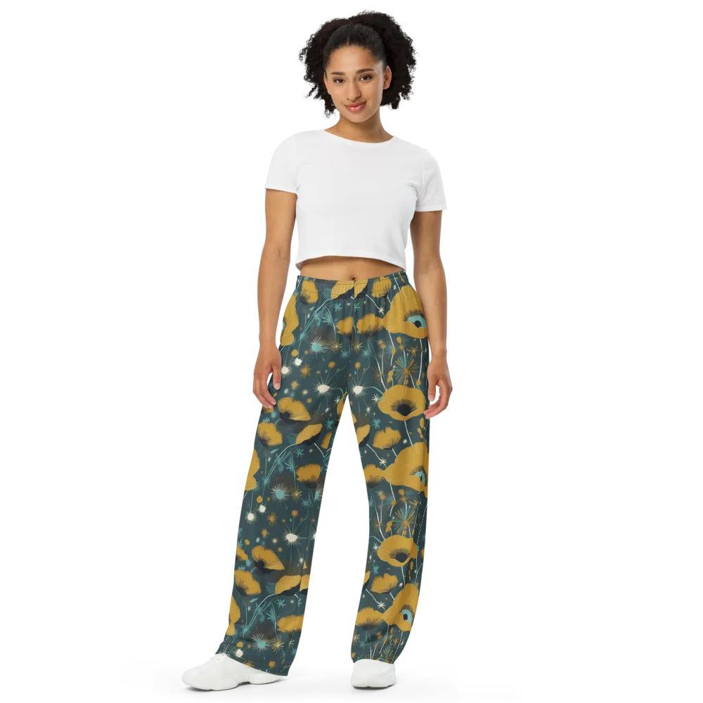 Marigold Nocturne on Wide-Leg Pants — Front