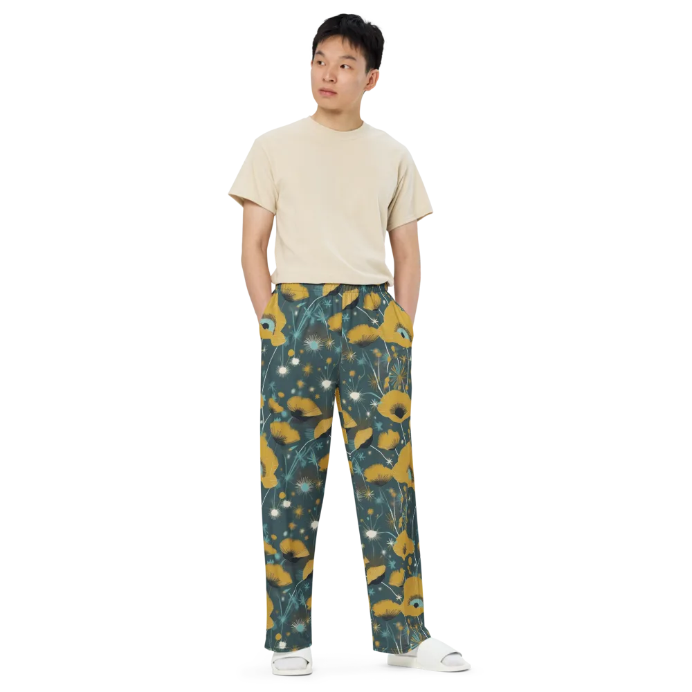 Marigold Nocturne on Wide-Leg Pants — Front