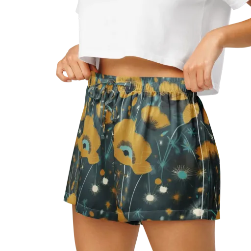 Marigold Nocturne on a Women's Pajama Shorts