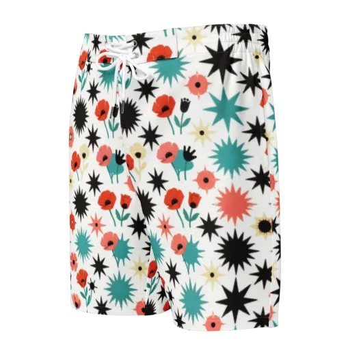 Poppy Starburst on a Men's Board Shorts