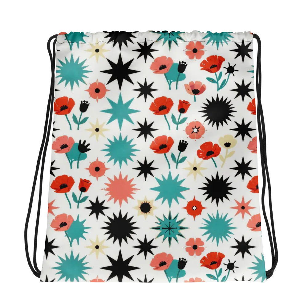Poppy Starburst on Drawstring Bag — Photo