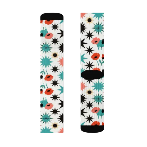Poppy Starburst on a Socks