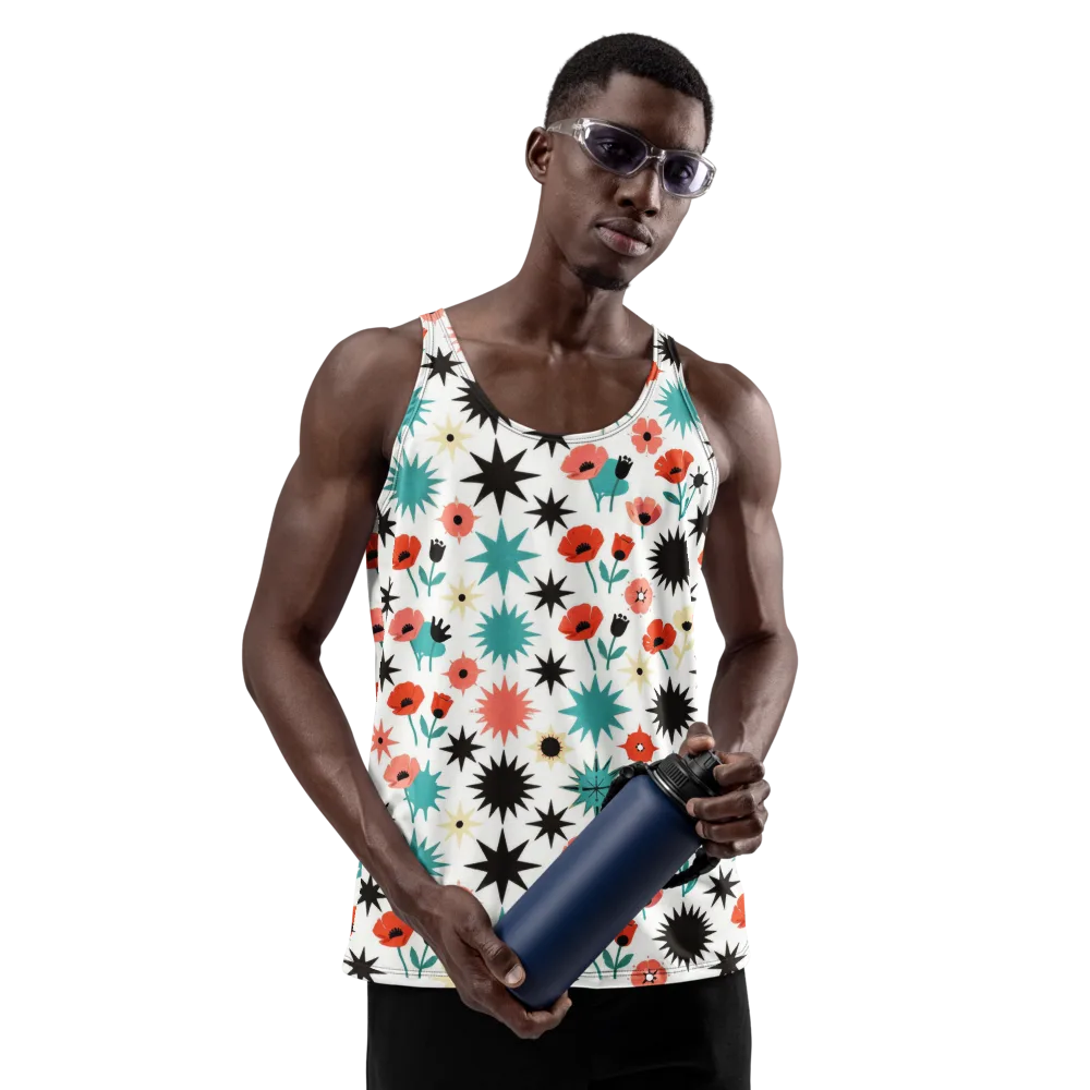 Poppy Starburst on Men's Tank Top — Front