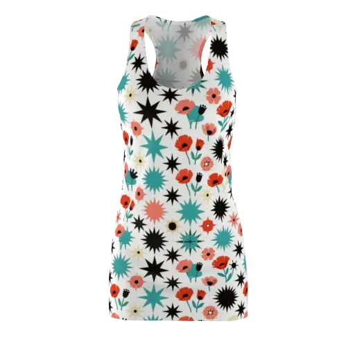 Poppy Starburst on a Racerback Dress