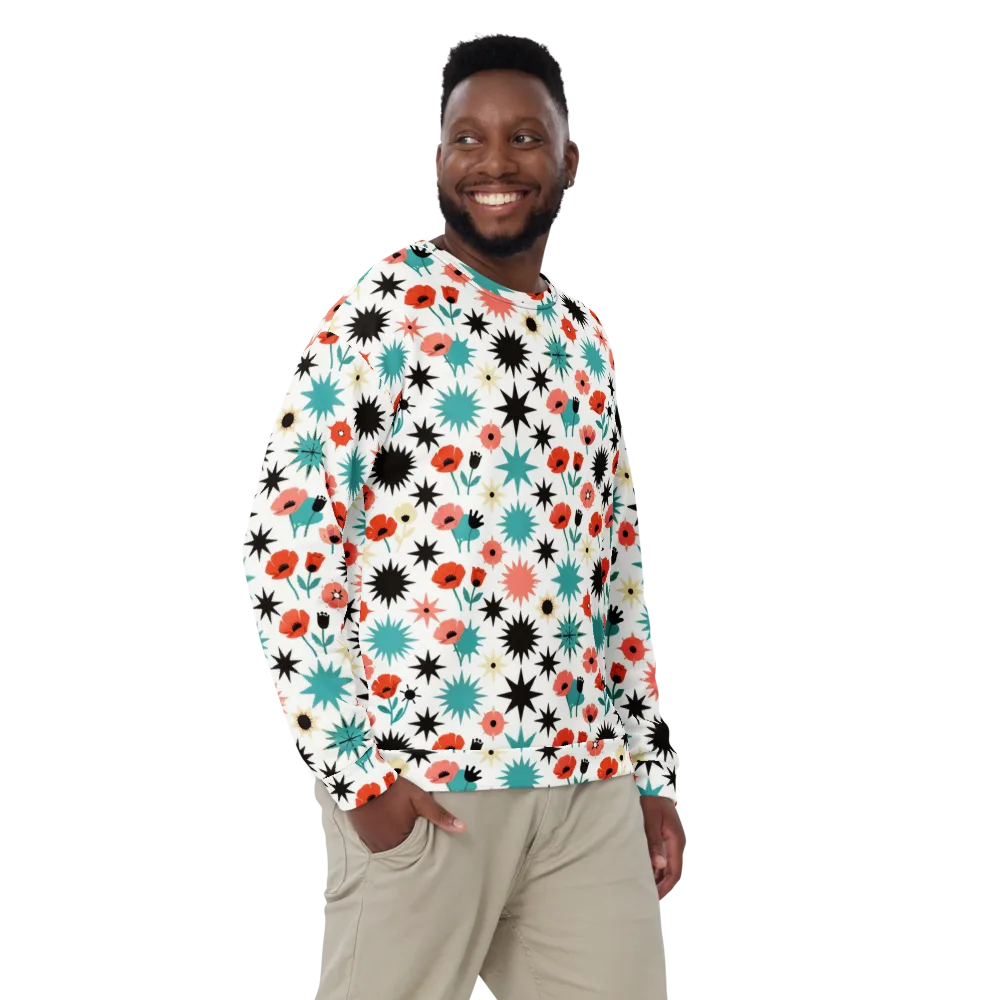 Poppy Starburst on Sweatshirt — Front