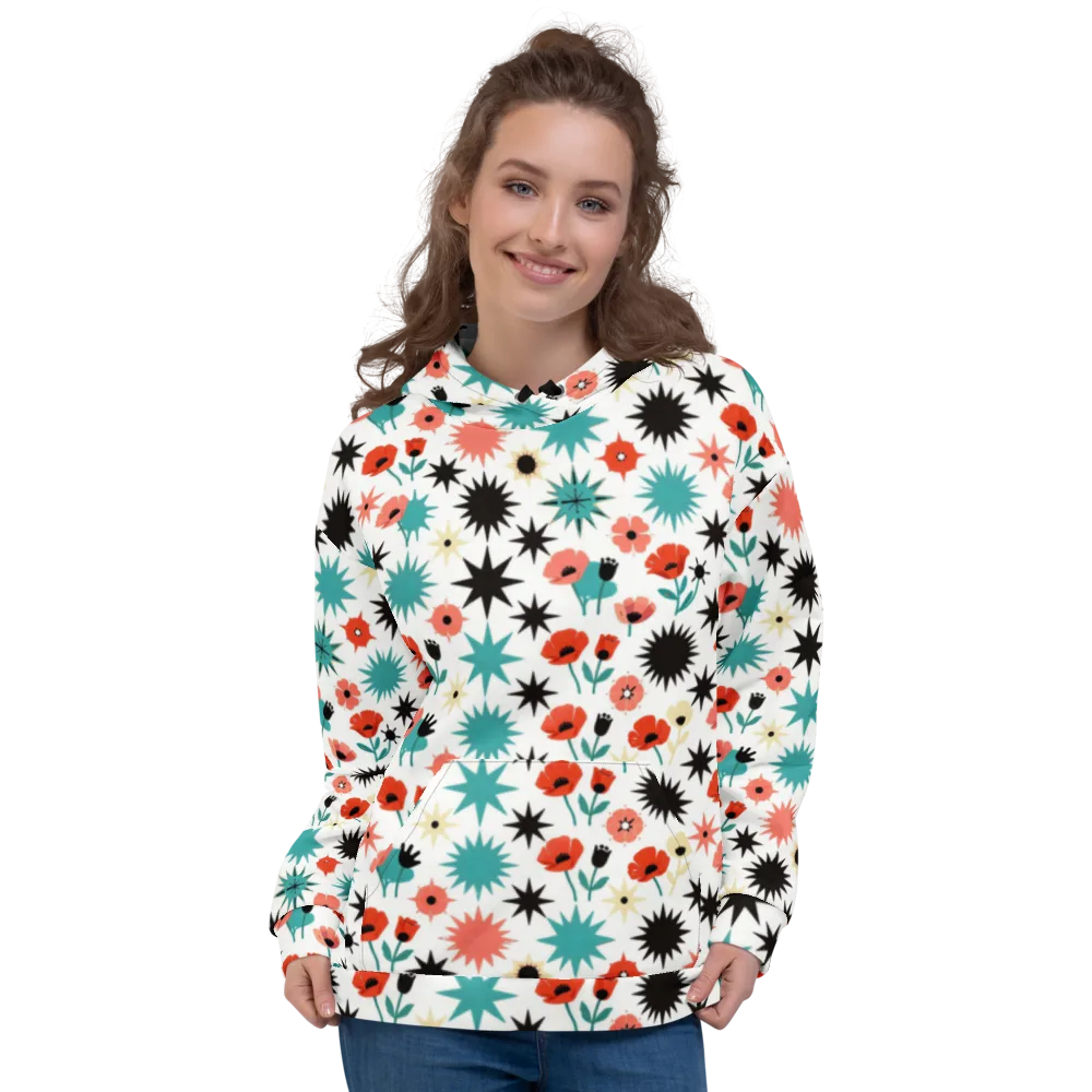 Poppy Starburst on Hoodie — Front