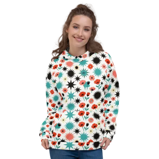 Poppy Starburst on a Hoodie