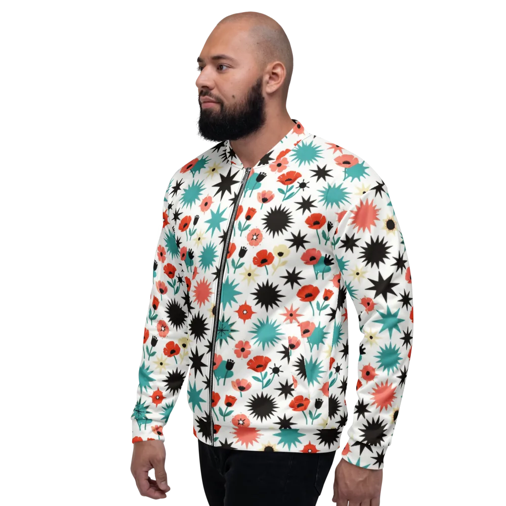 Poppy Starburst on Bomber Jacket — Left