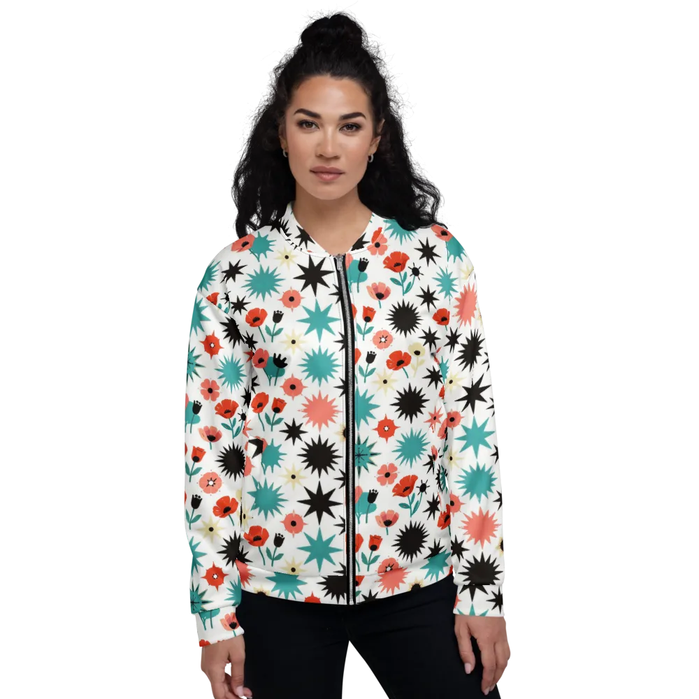 Poppy Starburst on Bomber Jacket — Front