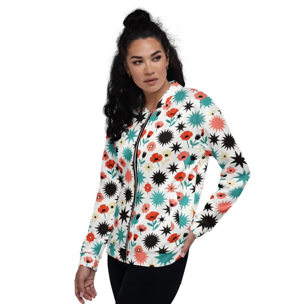 Poppy Starburst on Bomber Jacket — Left