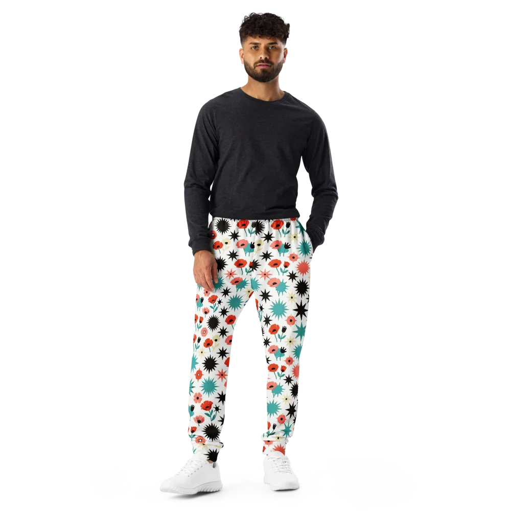 Poppy Starburst on Men's Joggers — Front
