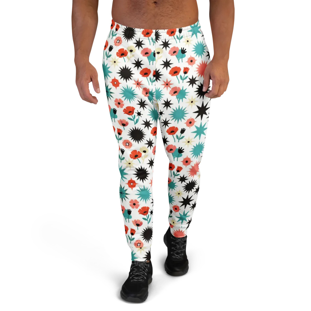 Poppy Starburst on Men's Joggers — Front