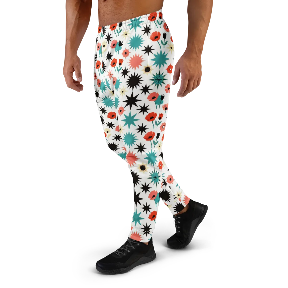 Poppy Starburst on Men's Joggers — Left