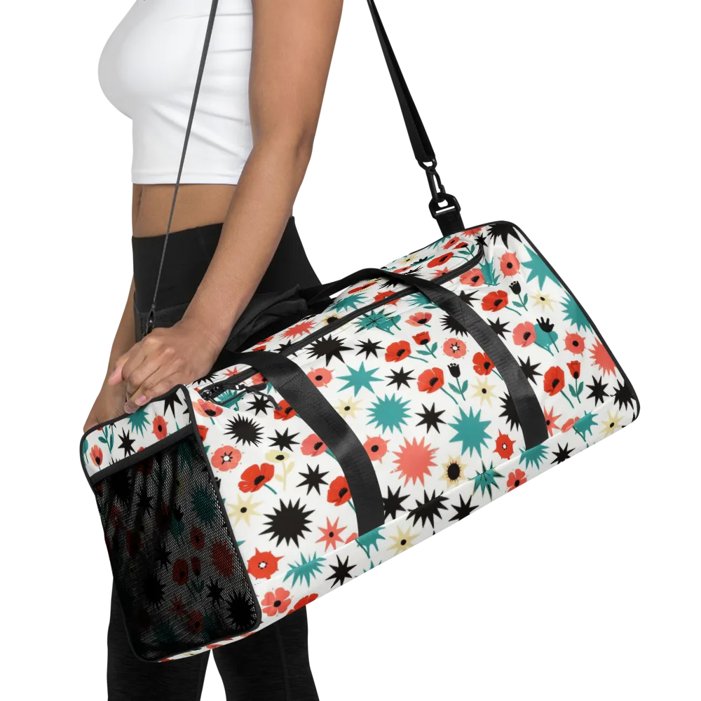 Poppy Starburst on Duffle Bag — Front