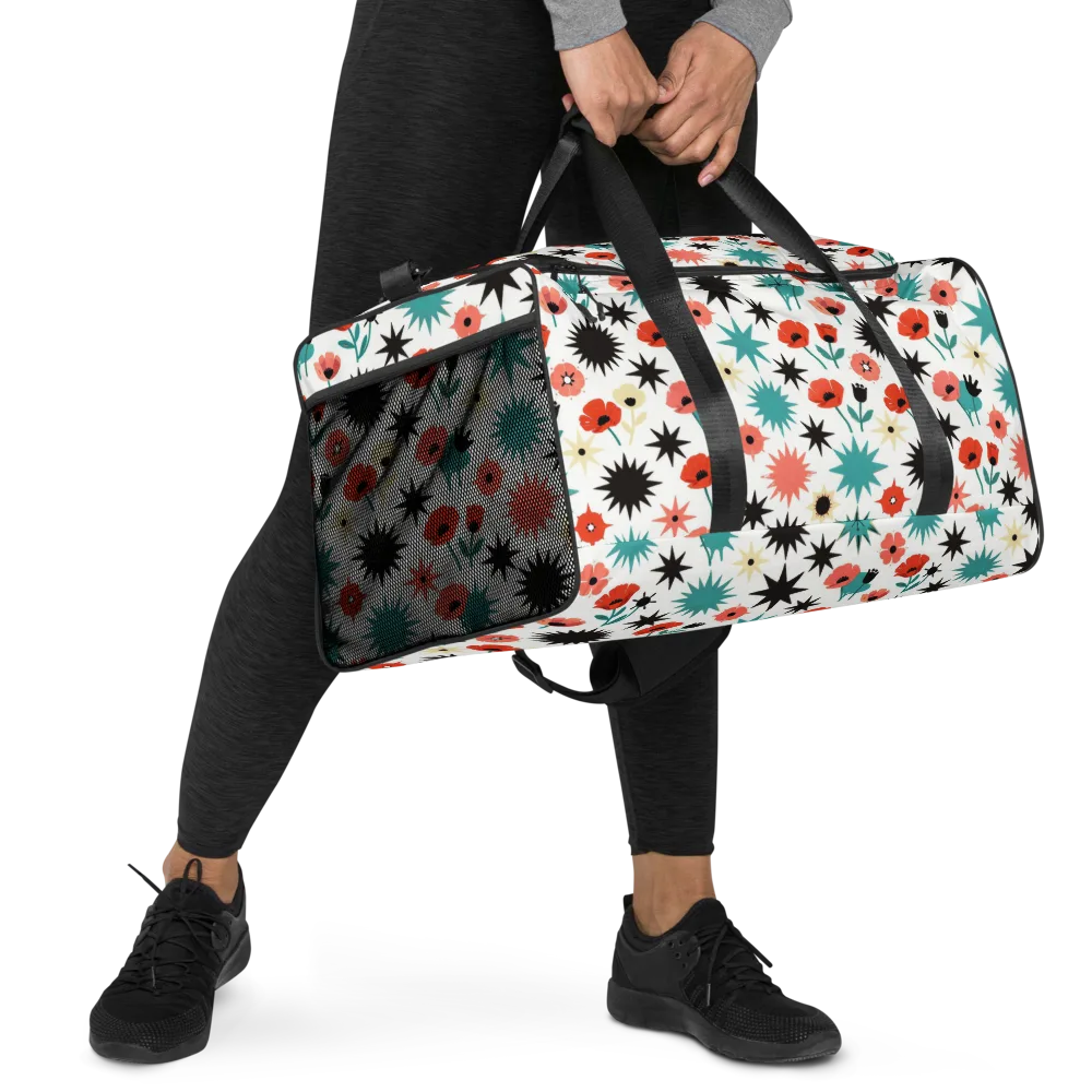 Poppy Starburst on Duffle Bag — Right Front