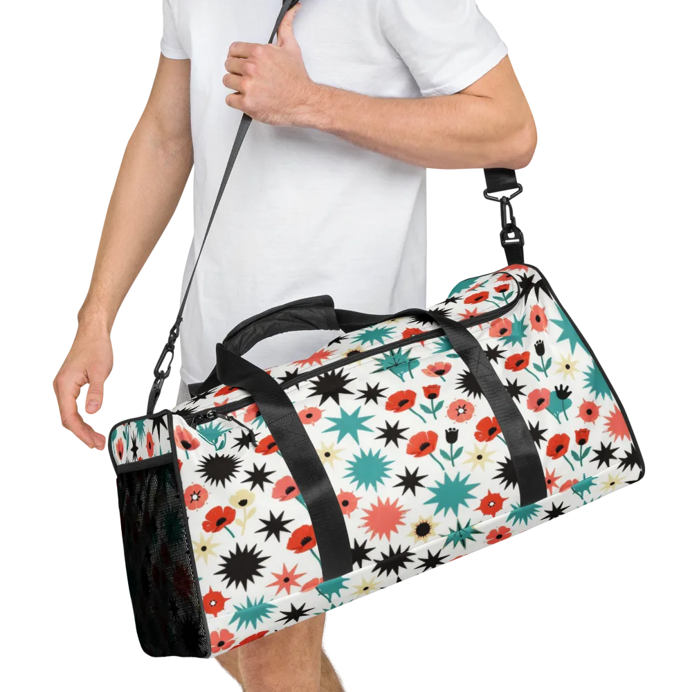 Poppy Starburst on Duffle Bag — Right Front