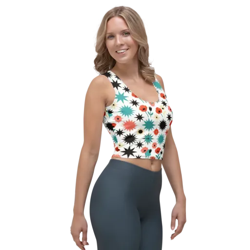 Poppy Starburst on a Crop Top