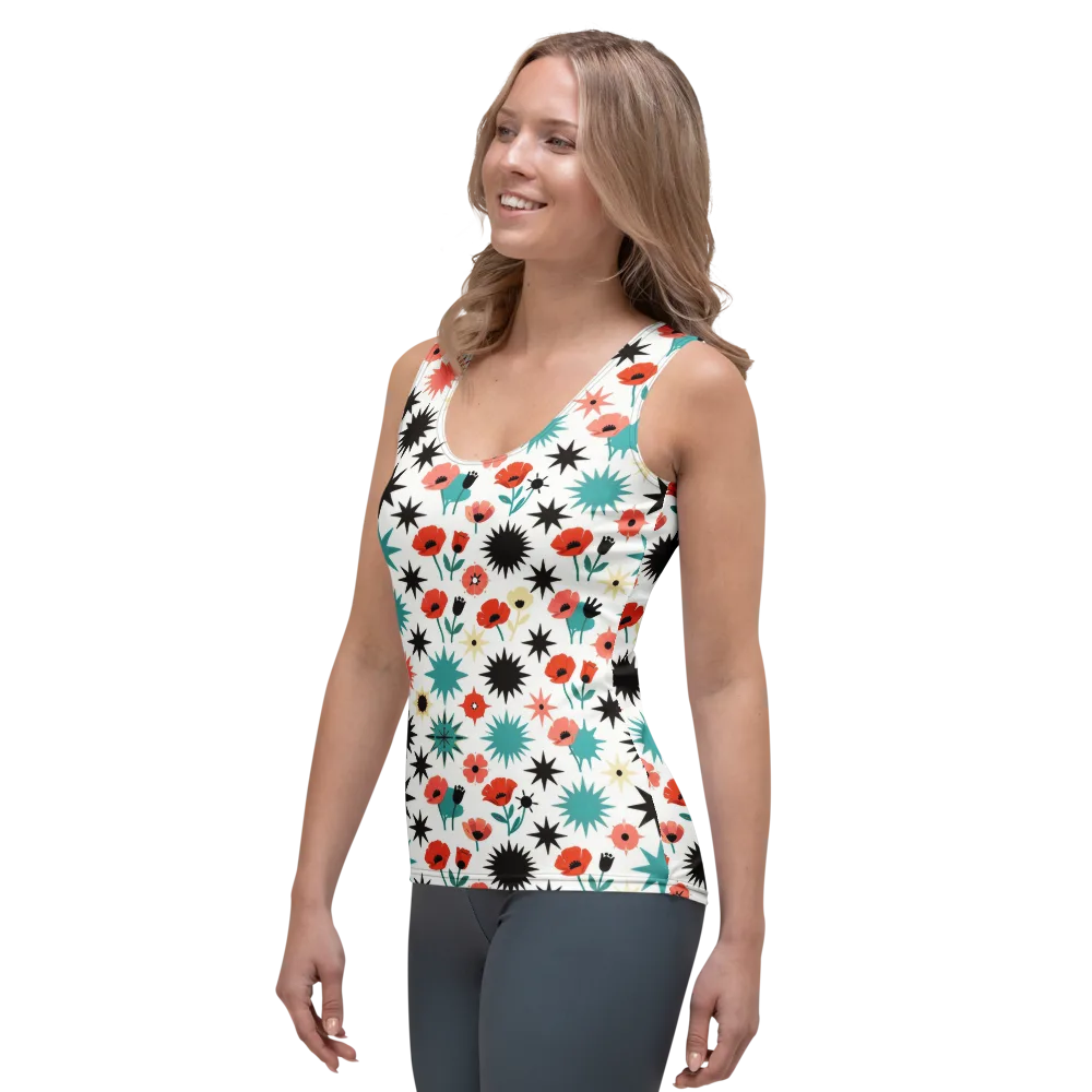 Poppy Starburst on Women's Tank Top — Left Front