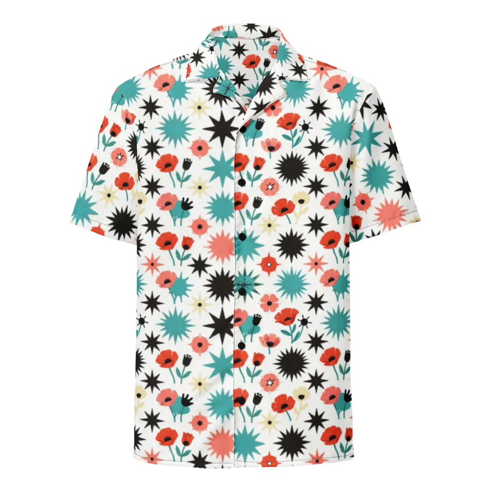Poppy Starburst on Button Shirt — Front