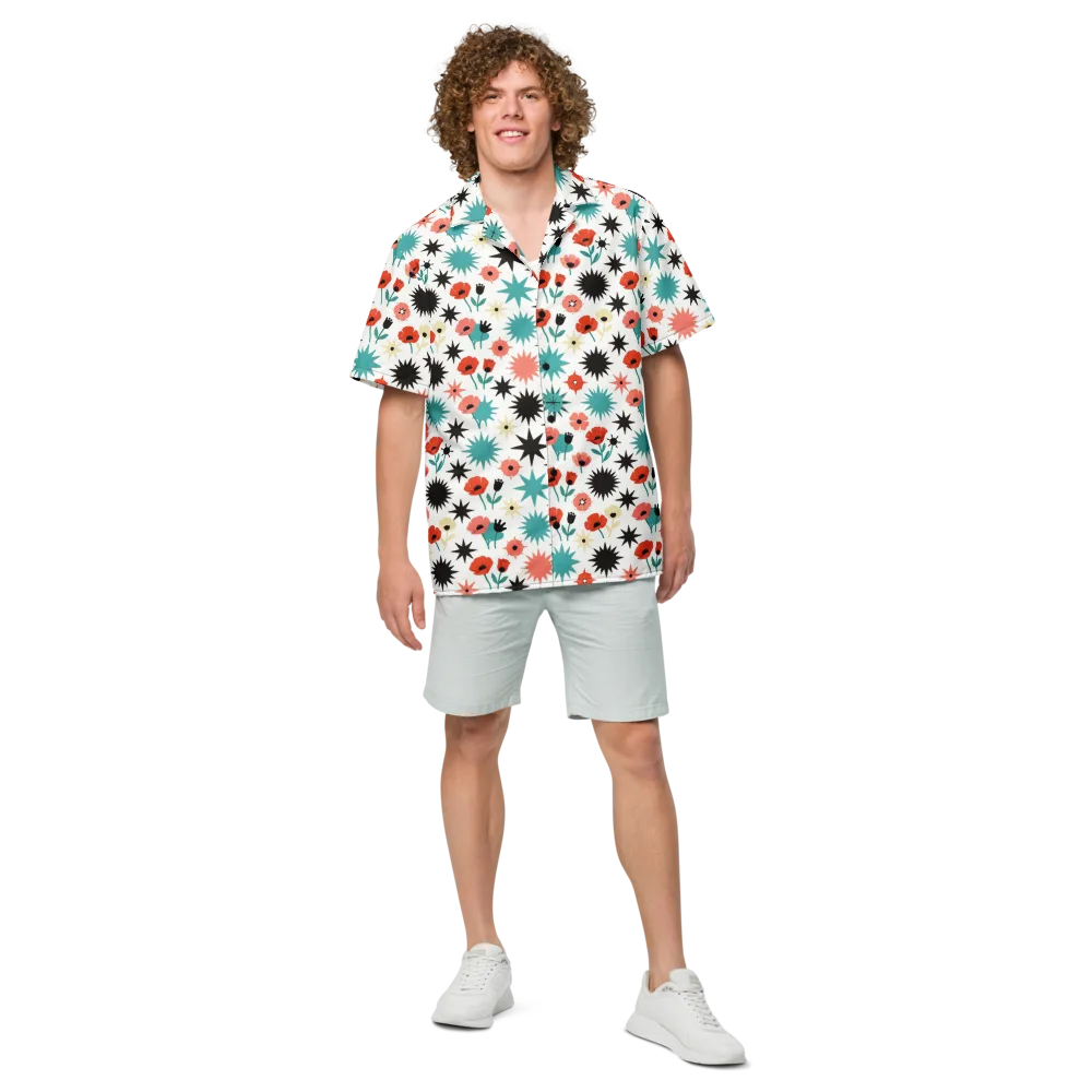 Poppy Starburst on Button Shirt — Front