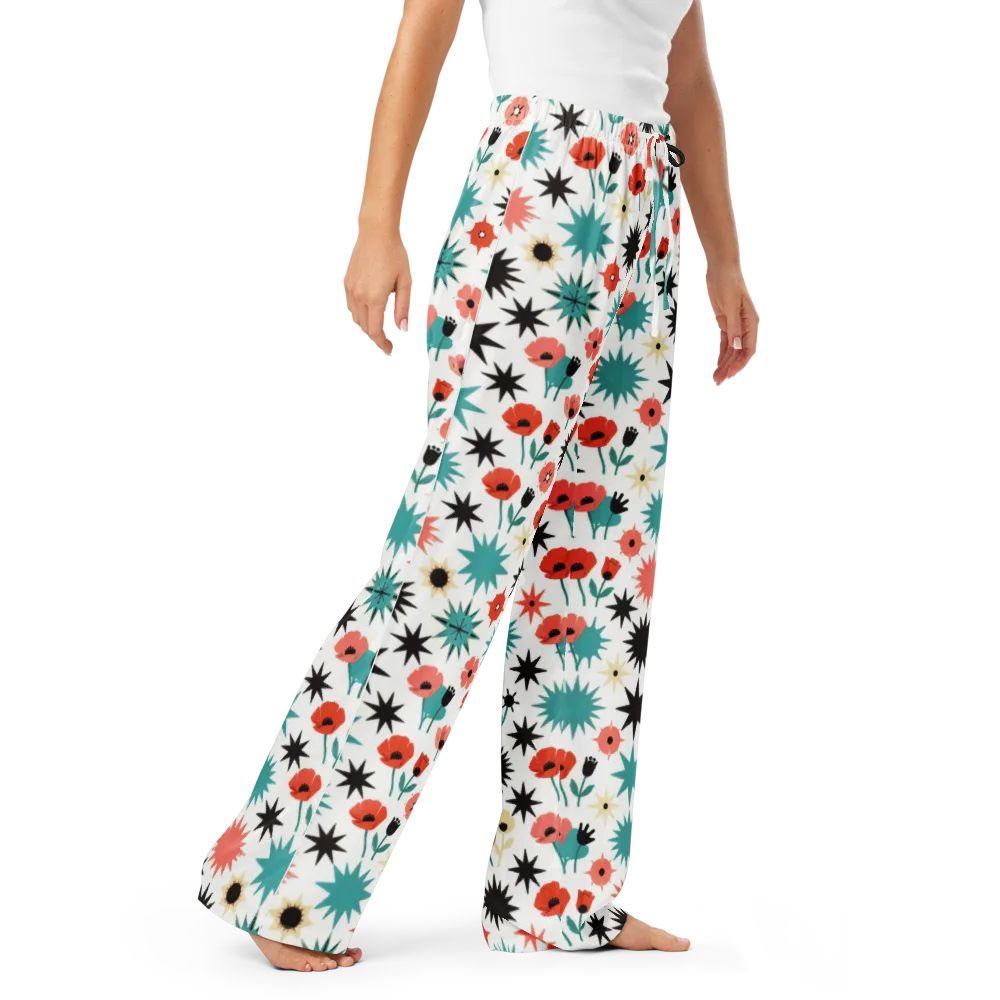 Poppy Starburst on Women's Pajama Pants — Right Front