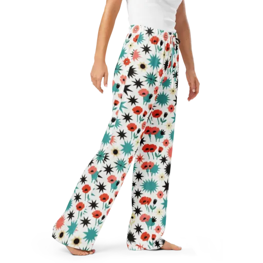 Poppy Starburst on a Women's Pajama Pants