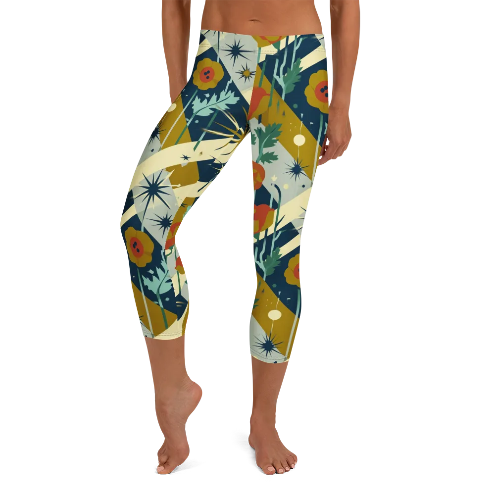 Marigold Signal on Capri Leggings — Front