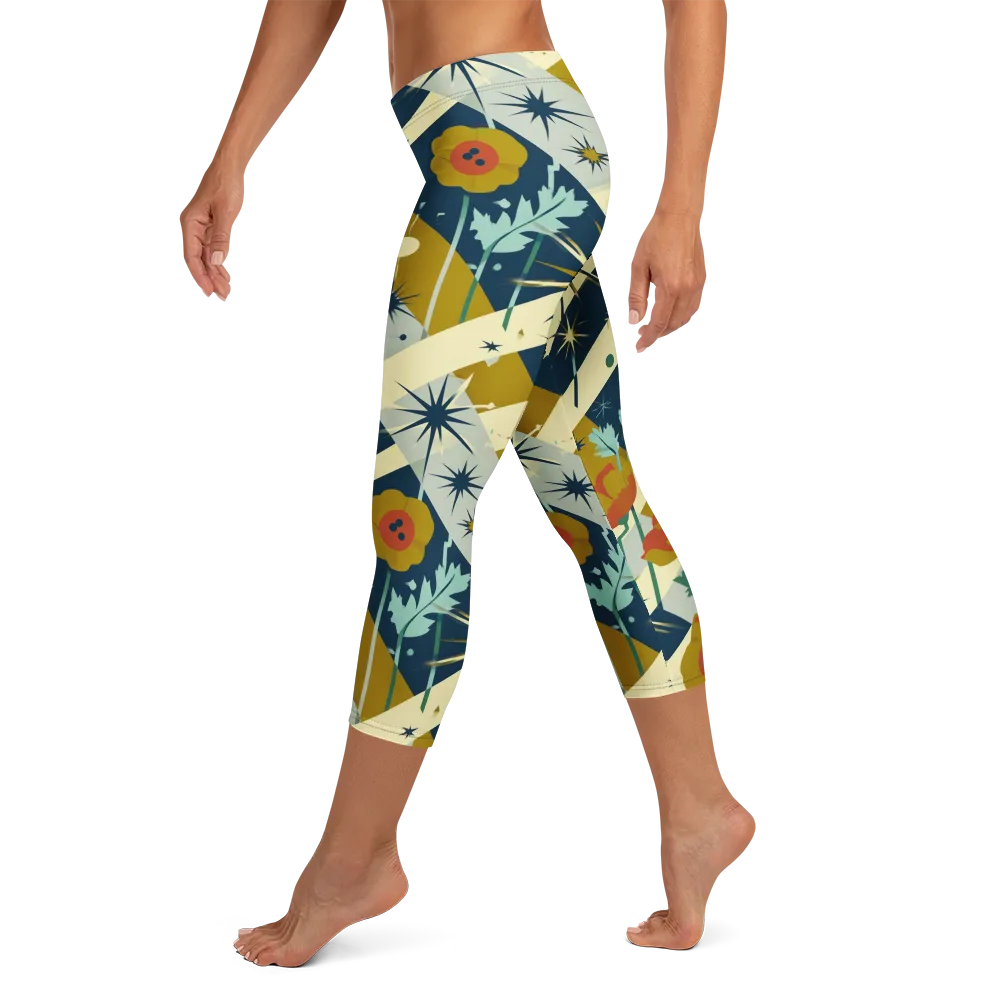Marigold Signal on Capri Leggings — Left