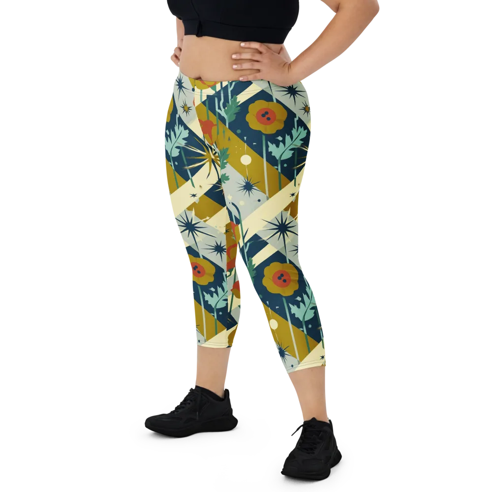 Marigold Signal on Capri Leggings — Front