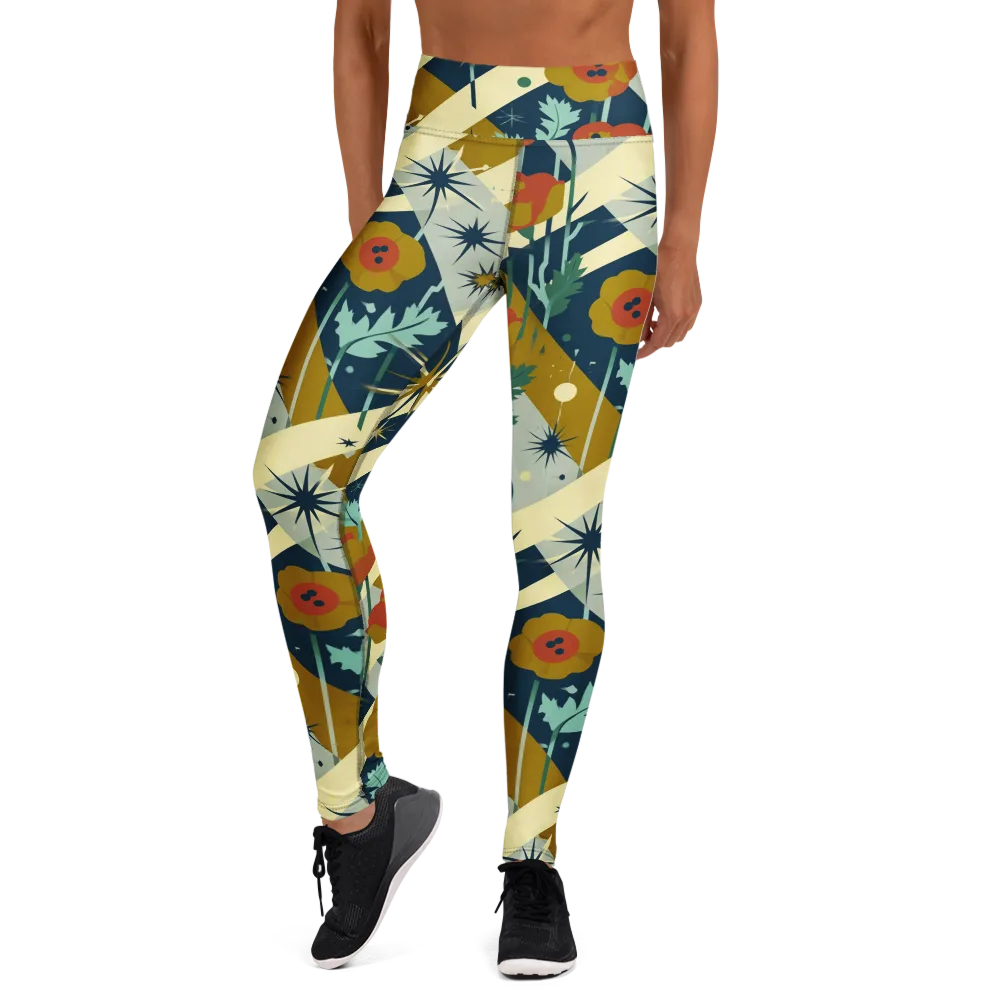 Marigold Signal on Yoga Leggings — Front