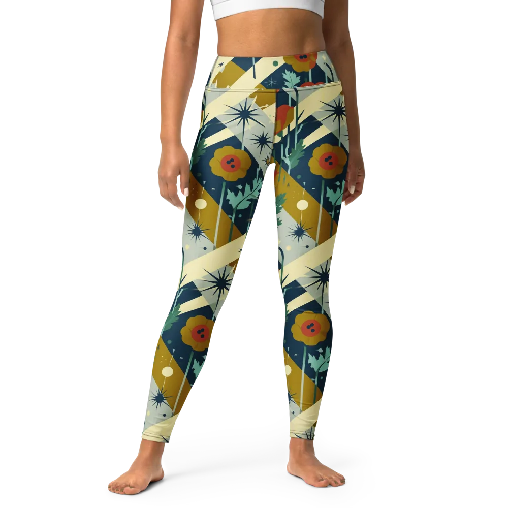 Marigold Signal on Yoga Leggings — Front