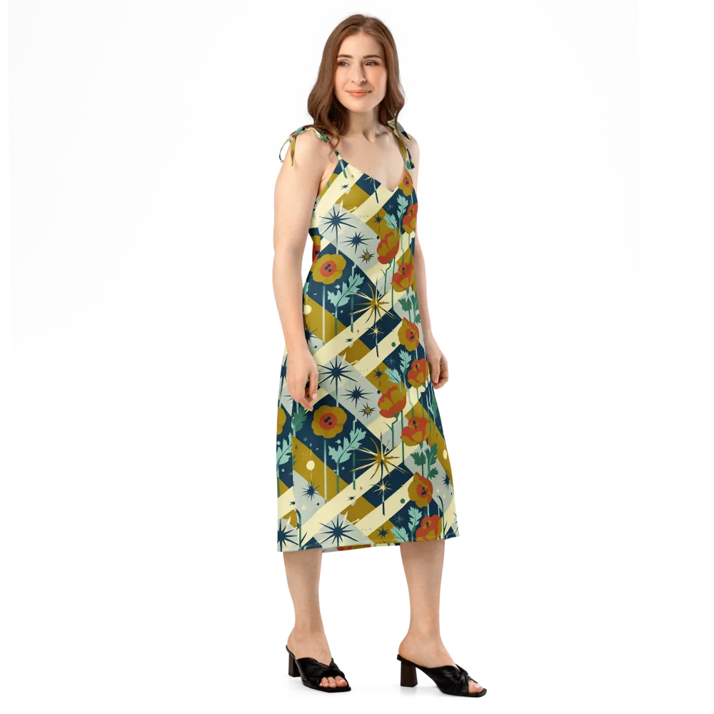 Marigold Signal on Slip Dress — Right Front