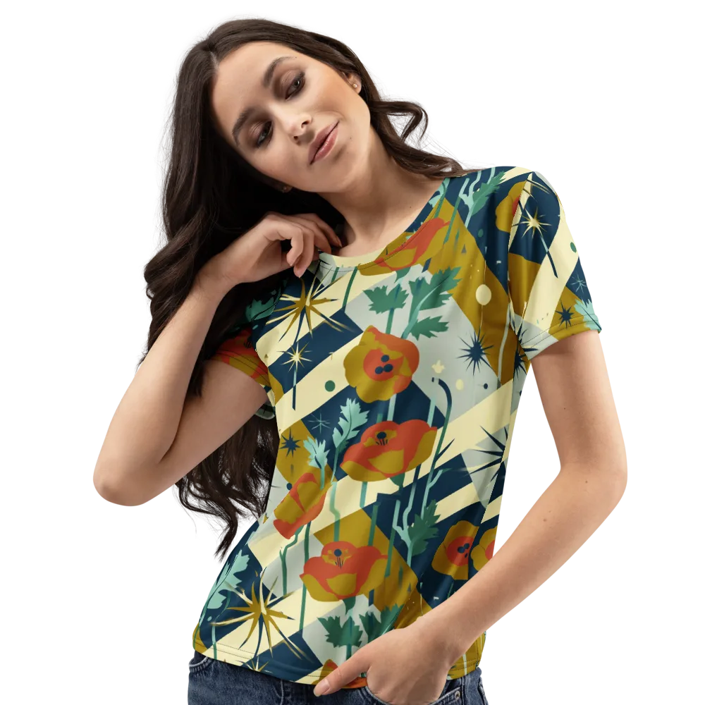 Marigold Signal on Women's Crew Neck T-Shirt — Left Front