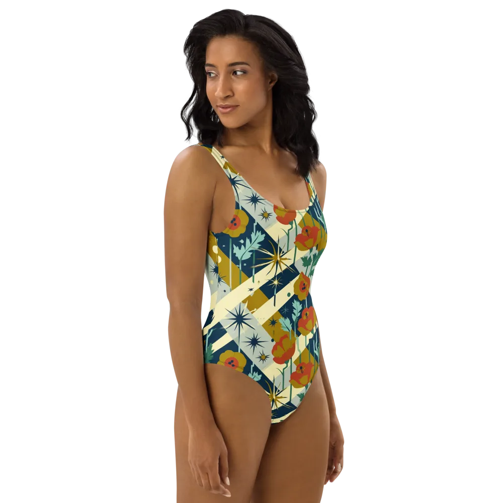 Marigold Signal on One-Piece Swimsuit — Right