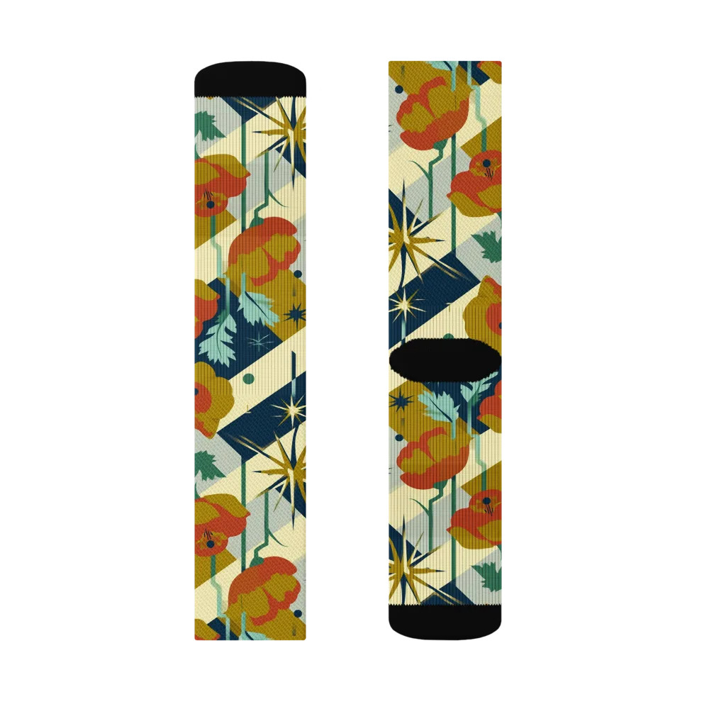 Marigold Signal on Socks — Left Sock