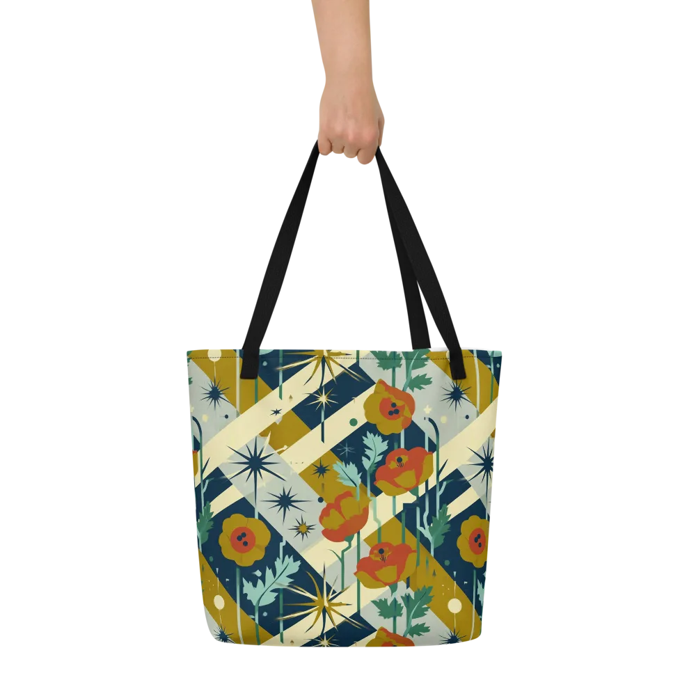 Marigold Signal on Large Tote Bag W/ Pocket — Front